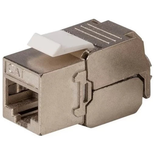 [NET0008] Cat 6a Keystone Jack, shielded 180° LE